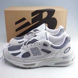 未使用品 UK イングランド製 New Balance U991LG2 GREY 8D 26cm ニューバランス グレー