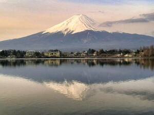 世界遺産 富士山 写真 9 A4又は2L版 額付き