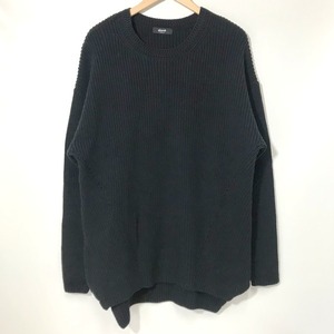 glamb OVERSIZE EASY KNIT GB0321 KNT10 オーバーサイズイージーニット 無地 黒 セーター Mサイズ ブラック グラム トップス A3783◆