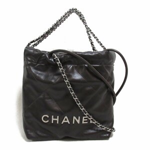 シャネル CHANEL22 チェーンショルダーバッグミニ ブランドオフ CHANEL カーフ（牛革） 2wayショルダーバッグ カーフ 中古 レディース