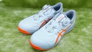 【未使用】 asics 1273A092 WINJOB ウインジョブ CP219 BOA プロスニーカー 25.5cm ホワイトxショッキングオレンジ ◆3117/登呂バザール店