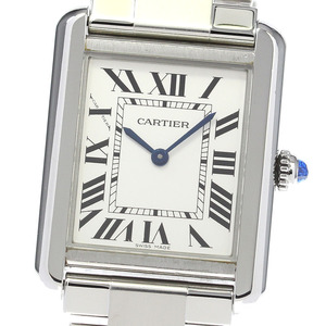 訳あり カルティエ CARTIER W5200013 タンクソロ SM クォーツ レディース _754937