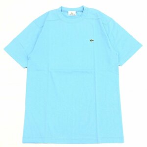 美品 LACOSTE ラコステ ロゴ刺繍 Tシャツ 2 ライトブルー 半袖 カジュアル 日本製 国内正規品 メンズ 紳士