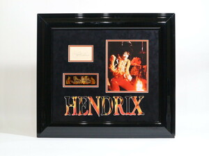 ジミ ヘンドリックス 額装済 オートグラフ 直筆サイン入り 額 Jimi Hendrix アールビバン スーパースターコレクション 2