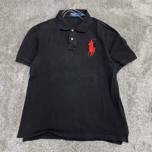 POLO RALPH LAUREN ラルフローレン ビッグポニー ポロシャツ 半袖シャツ サイズXL ブラック 黒 メンズ トップス 最落なし （G21）