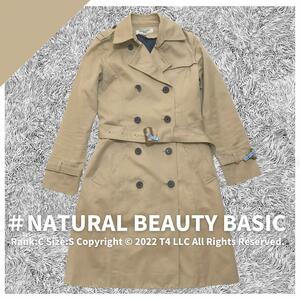 【訳あり美品】NATURAL BEAUTY BASIC　トレンチコート　ベージュ 取り外し可能なライナー付き レディースSサイズ ×1920