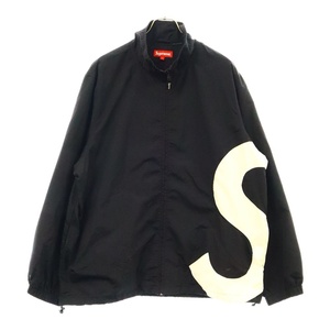 SUPREME シュプリーム 19SS S Logo Track Jacket Sロゴ トラックナイロンジャケット ブラック/ホワイト