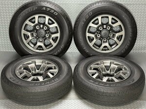 【美品】JW74W ジムニーシエラ 15インチ 5.5J+5 5穴 139.7 純正 ホイール グラントレックAT20 195/80R15 DUNLOP GRANDTREK (24100048)