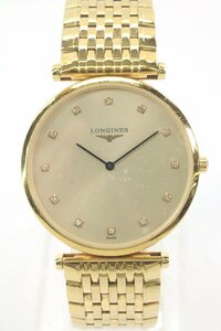 LONGINES ロンジン L4.709.2 グランドクラシック クォーツ ローマン 2針 メンズ 腕時計 ゴールドカラー 1964-HA