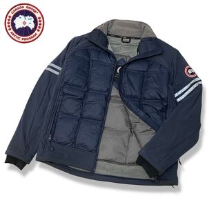 15 国内正規品 CANADA GOOSE カナダグース 2622M R ナイロン 中綿 ジャケット ジップアップ ダウン ネイビー XL メンズ