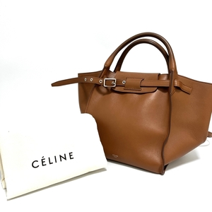 セリーヌ 【CELINE】 ビッグバッグ スモール ロングストラップ ハンドバッグ ブラウン 茶 カーフスキン 【かんてい局亀有店】16673