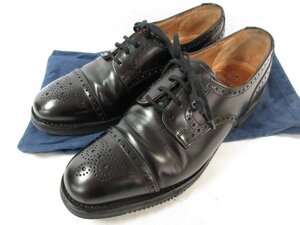 美品 【チャーチ Church’s】 旧チャーチ CROMWELL クロムウェル 3都市 フルブローグ シューズ 靴 (メンズ) size75F ブラック □30MZA6576