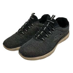 J827Y Skechers スケッチャーズ スニーカー メンズ US9 27cm グレー ブラック