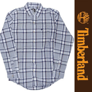 新品 Timberland L/S SHIRT ティンバーランド 長袖シャツ チェック グレー コットン アウトドア 胸ポケット S 正規品