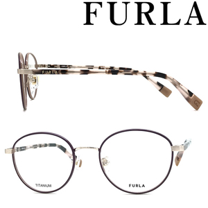 FURLA フルラ メガネフレーム ブランド モーブ 眼鏡 VFU-575J-0F78