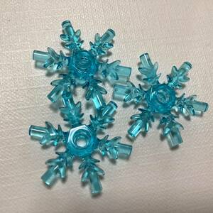 ☆4　LEGO　氷　結晶　3個セット　雪　トランスライトブルー　クリアパーツ　レゴ　アナ雪　送110円～