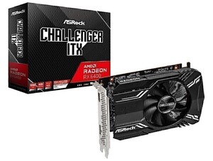 ASRock AMD Radeon RX 6400 Challenger ITX 4GB 2スロ 補助電源なし グラフィックボード 未使用品