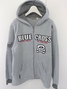 ◇ BLUE CROSS ブルークロス キッズ 子供服 長袖 ジップアップ パーカー サイズL グレー ホワイト ブラック系 メンズ