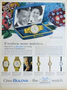 稀少・時計広告！1950年代ブローバ 時計広告/Bulova Watch/W