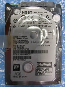 【中古】 HGST HTS545032A7E380 320GB/8MB 7287時間使用 管理番号:D178