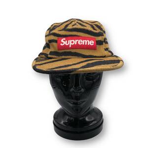 19AW Supreme Loro Piana Wool Camp Cap Tiger Stripe BOX LOGO WOOL ロゴキャップ 虎柄 シュプリーム 店舗受取可