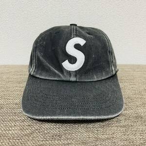 ほぼ新品 Supreme Pigment Canvas S Logo 6-Panel Cap Black Free 23ss 2023年 ブラック ピグメント キャンバス エスロゴ 6パネル キャップ