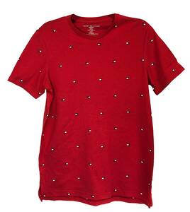 ts-09T3346-608Red-XL2 トミーヒルフィガー TOMMY HILFIGER 半袖Ｔシャツ クルーネック ロゴ USサイズ レッド XL