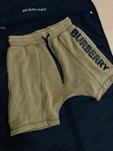 【春夏】BURBERRYLONDONENGLAND バーバリーロンドンイングランド キッズ 8Y128 スウェットハーフパンツ カーキ 男の子