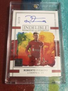 02/59 ロベルトフェルミーノ PANINI IMPECCABLE SOCCER INDELIBLE INK LIVERPOOL ROBERTO FIRMINO リヴァプール 直筆サイン オンカード