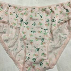 ピンク　草花　綿100%ショーツSサイズ新品