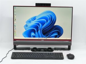 最新Win11Pro/カメラ内蔵/中古/新品無線KB＆マウス/爆速新品SSD512/8GB/23.8型/5世代i7-5500U/NEC DA770/B一体型 office搭載　送料無料