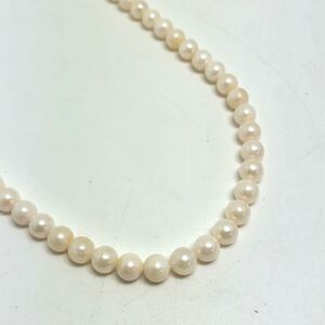 1円〜!!▲アコヤ本真珠ネックレス▲D 約29.4g 約42.5cm 約6.0-7.0mm珠 pearl necklace jewelry パール DA2/DA2 137