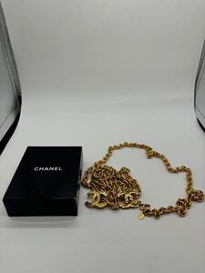 CHANEL シャネル ダブル ココマーク チェーンベルト マトラッセ ヴィンテージ ベルト GP ゴールド