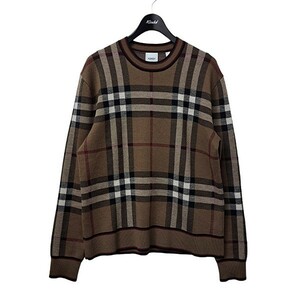 バーバリー BURBERRY　 CHECK WOOL JACQUARD SWEATER　チェック柄ウールニットセーター 商品番号：8047000074268