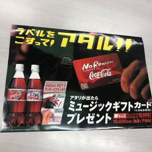 コカ・コーラ◯レトロ！ミュージックギフトカード　プレゼント　ポスター