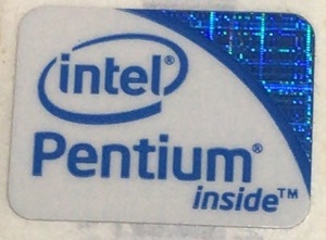 ■新品・未使用 ■10枚セット 【pentium】エンブレムシール　【21*16㎜】送料無料・追跡サービス付き☆P095