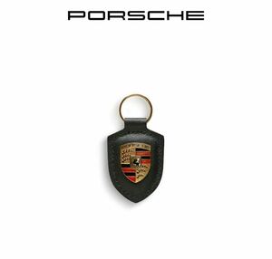 PORSCHE ポルシェ クレスト キーホルダー黒