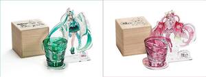 【未開封】 2種類1セット 初音ミク・桜ミク 江戸切子グラス 各限定390個限定　Hatsune Miku