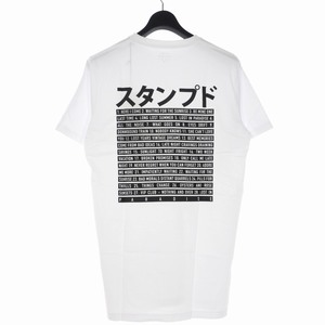 未使用品 スタンプド STAMPD JapaneseSTAMPD Short Sleeve Tee ジャパニーズ ロゴ プリント Tシャツ カットソー XS ホワイト 白