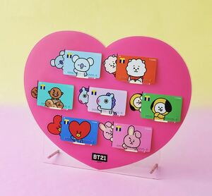 BT21 アクリルカードスタンド BTS キャラクター TSUTAYA Tカード 防弾少年団 バンタン