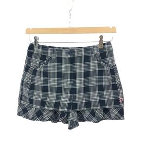 良好◆Munsingwear マンシングウェア キュロットパンツ サイズ:11号◆ ネイビー レディース チェック柄 RL7000 ボトムス ゴルフウェア