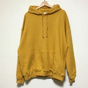 yuan パーカー L サイズ マスタード SSZ minnano CUP AND CONE AH.H wedstoreHOODIE スウェットパーカー プルオーバーパーカー