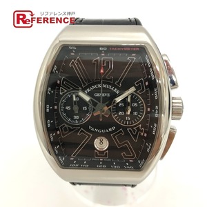 美品 FRANCK MULLER フランクミュラー V45CCDT ヴァンガード デイト クロノグラフ 自動巻き ウォッチ 腕時計 シルバー メンズ【中古】