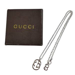 【中古品】GUCCI グッチ シルバーネックレス ロゴ Ag925 シルバーアクセサリー メンズ レディースアクセサリー L10-720RD