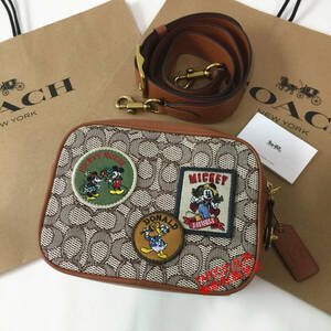 ★COACHバッグ★コーチ CG968 DISNEY X COACH コラボ シグネチャーパッチ ショルダーバッグ レディース斜め掛けバッグ アウトレット品 新品