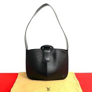 極 美品 袋付き LOUIS VUITTON ルイヴィトン レヴリ エピ レザー 本革 セミ ワン ショルダーバッグ トートバッグ ブラック 黒 92068