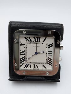 ★□Cartier カルティエ サントス トラベルクロック 006078UM 置時計 2750 稼働品 本体のみ