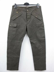 超美品 【DSQUARED2 ディースクエアード】 コットンカーゴパンツ (メンズ) size48 カーキ系 イタリア製 02PR/2011/4026 ■28MPA0956■