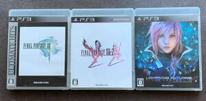 【中古】 ファイナルファンタジーXIII+XIII-2+ライトニングリターンズ 3本セット【PS3】起動確認済