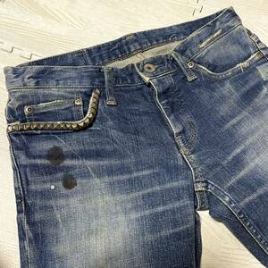 Hysterics ヒステリック デニムパンツ スタッズ スワロ 3AP-4572 sizeXS ジーンズ ヴィンテージ加工 Hysteric Glamour